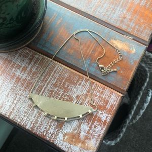 Gold crescent necklace